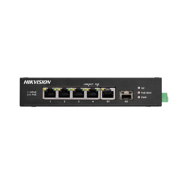 Hikvision DS-3T0306HP-E/HS 4-Port 100M Unmanaged Hi-PoE Switch